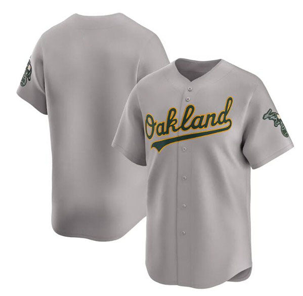 Oakland Athletics Blank Gray Away Limited Stitched Jersey - Main View
