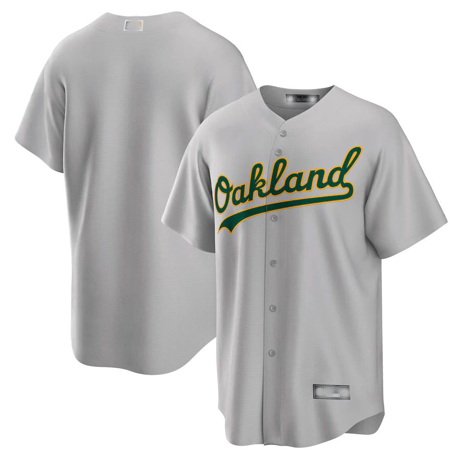 Oakland Athletics Gray Road Replica Team Jersey Baseball Jerseys - Main View