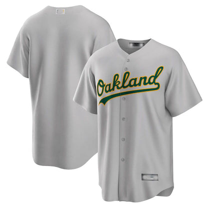 Oakland Athletics Gray Road Replica Team Jersey Baseball Jerseys - Main View