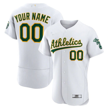 Baseball Jerseys Custom Oakland Athletics White Home Authentic Custom Jersey - Main View