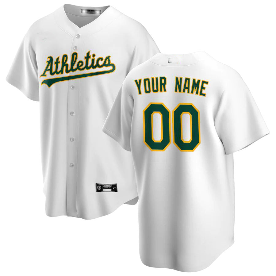 Baseball Jerseys Custom Oakland Athletics White Home Replica Custom Jersey - Main View