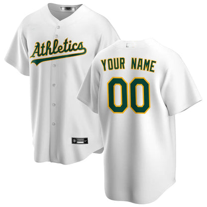 Baseball Jerseys Custom Oakland Athletics White Home Replica Custom Jersey - Main View