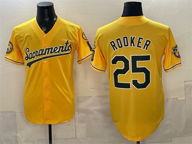 Oakland Athletics #25 Brent Rooker 2026 Yellow Alternate Sacramento Celebrating 125 Years Vapor Limited Stitched Jersey - Main View