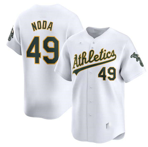 Oakland Athletics #49 Ryan Noda White Home Limited Stitched Baseball Jersey - Main View