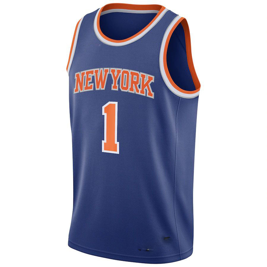 NY.Knicks #1 Obi Toppin 2020  Draft First Round Pick Swingman Jersey Royal Icon Edition Stitched American Basketball Jersey - Main View