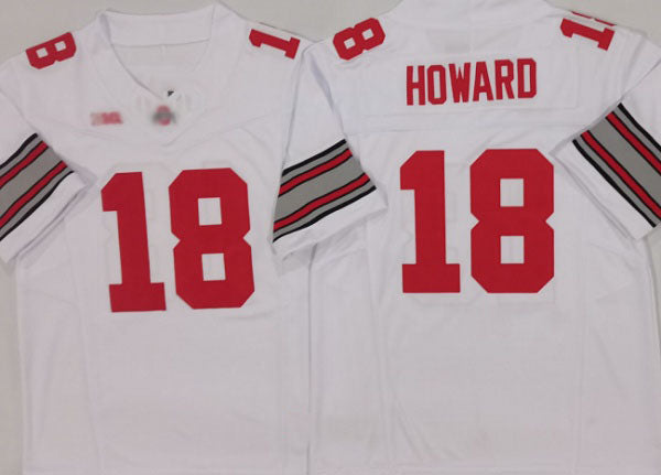 O.State Buckeyes #18 Will Howard White 2025 F.U.S.E. Limited Stitched Football American College Jerseys - Main View