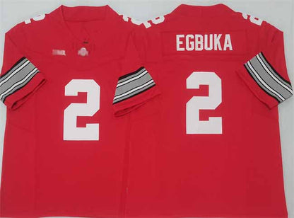 O.State Buckeyes #2 Emeka Egbuka Red 2025 F.U.S.E. Limited Stitched American College Jerseys - Main View