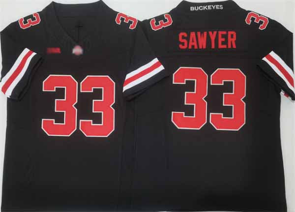 O.State Buckeyes #33 Jack Sawyer Black 2025 F.U.S.E. Limited Stitched American College Jerseys - Main View