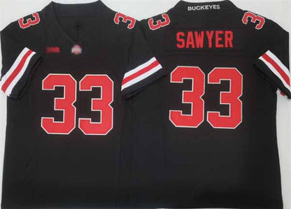 O.State Buckeyes #33 Jack Sawyer Black 2025 F.U.S.E. Limited Stitched American College Jerseys - Main View