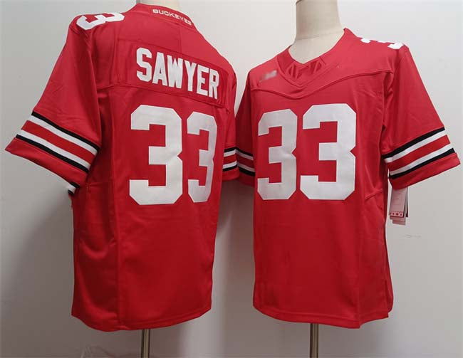 O.State Buckeyes #33 Jack Sawyer Red 2025 F.U.S.E. Limited Stitched Football American College Jerseys - Main View