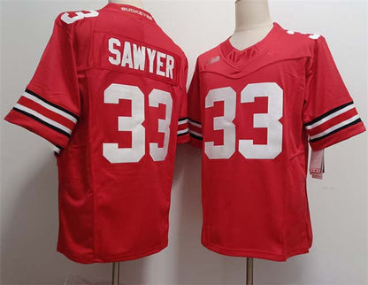 O.State Buckeyes #33 Jack Sawyer Red 2025 F.U.S.E. Limited Stitched Football American College Jerseys - Main View