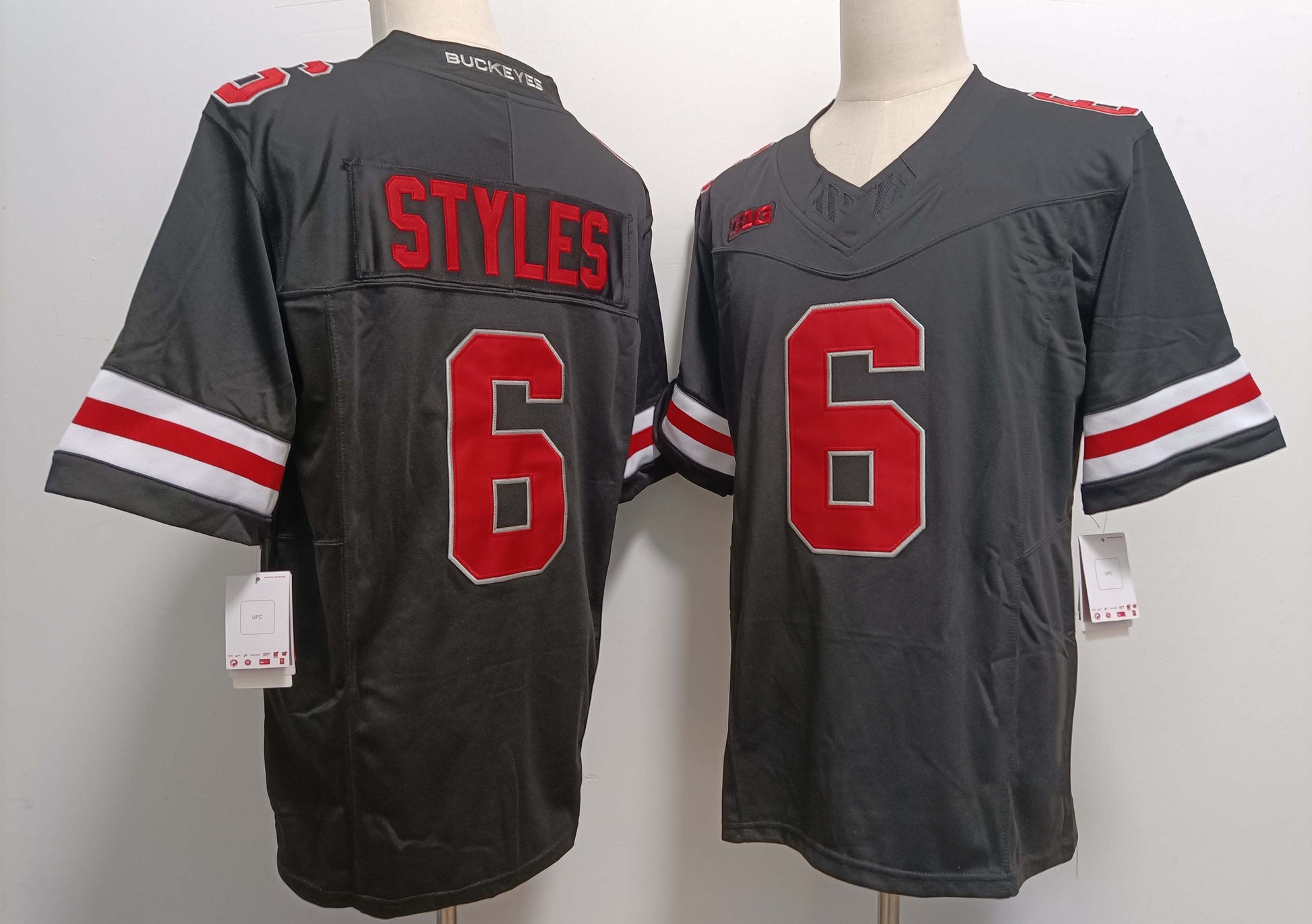 O.State Buckeyes #6 Sonny Styles Black FUSE Stitched American College Jerseys - Main View