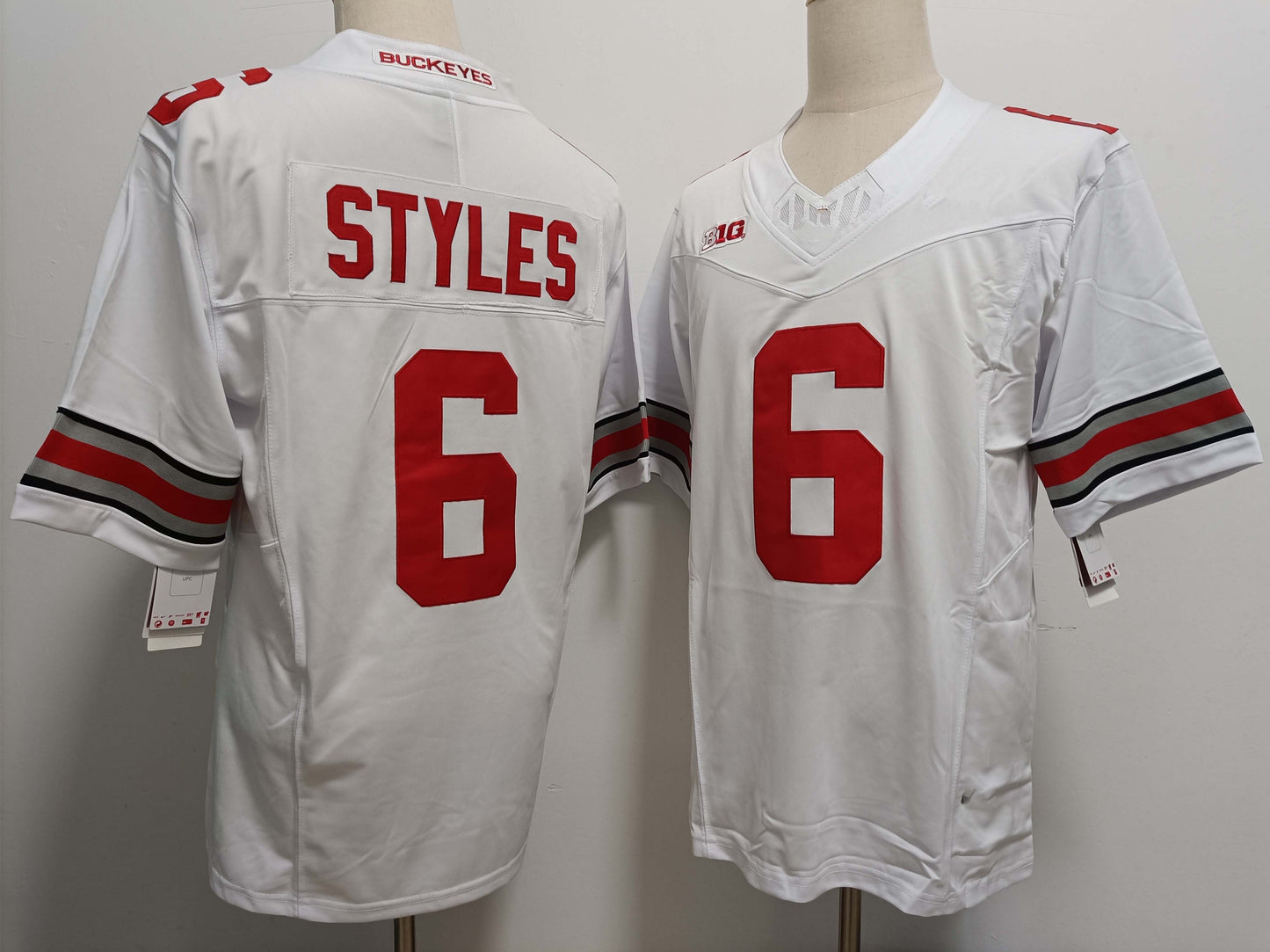 O.State Buckeyes #6 Sonny Styles White FUSE Stitched American College Jerseys - Main View