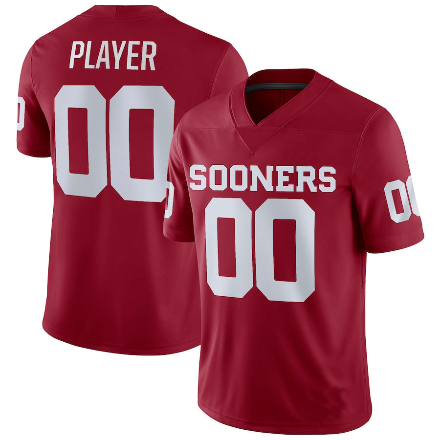 Custom O.Sooners Jordan Brand Pick-A-Player NIL Replica Football Jersey Crimson American Stitched College Jerseys - Main View