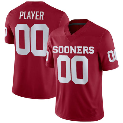 Custom O.Sooners Jordan Brand Pick-A-Player NIL Replica Football Jersey Crimson American Stitched College Jerseys - Main View
