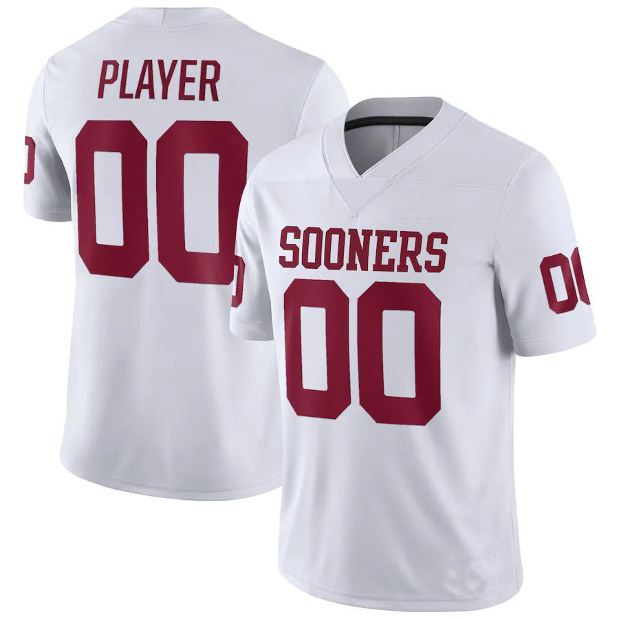 Custom O.Sooners Jordan Brand Pick-A-Player NIL Replica Football Jersey White American Stitched College Jerseys - Main View