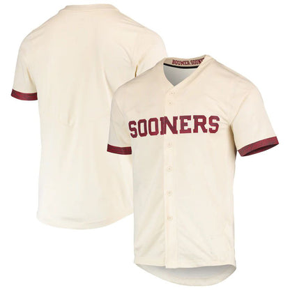 O.Sooners Replica Baseball Jersey Natural Stitched American College Jerseys - Main View