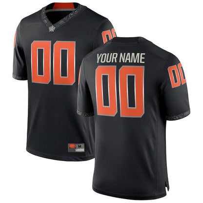 Custom O.State Cowboys Game Jersey Black Football Jersey American Stitched College Jerseys - Main View