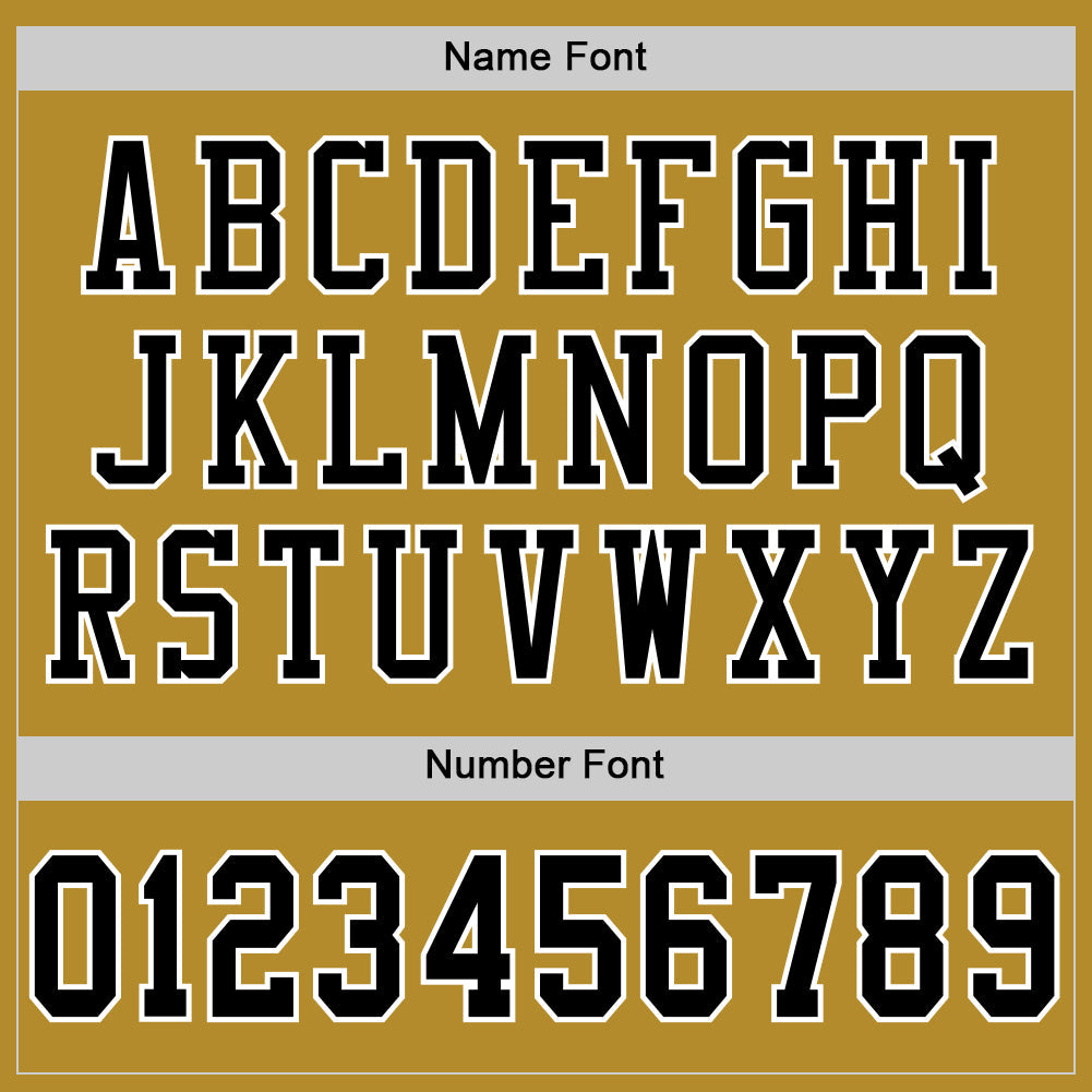 Custom Old Gold Black-White Mesh Authentic Football Jersey view 4