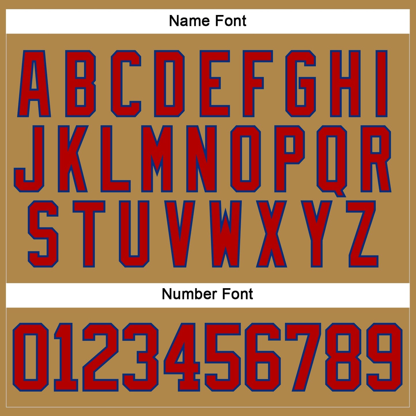 Custom Old Gold Red-Royal Hockey Lace Neck Jersey view 5
