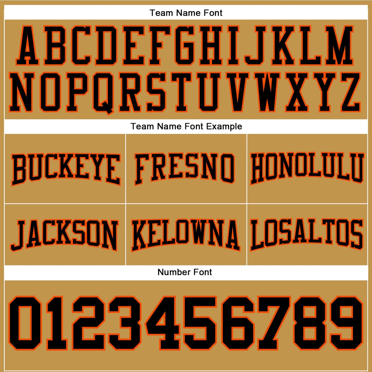 Custom Stitched Old Gold Black-Orange Football Pullover Sweatshirt Hoodie view 3