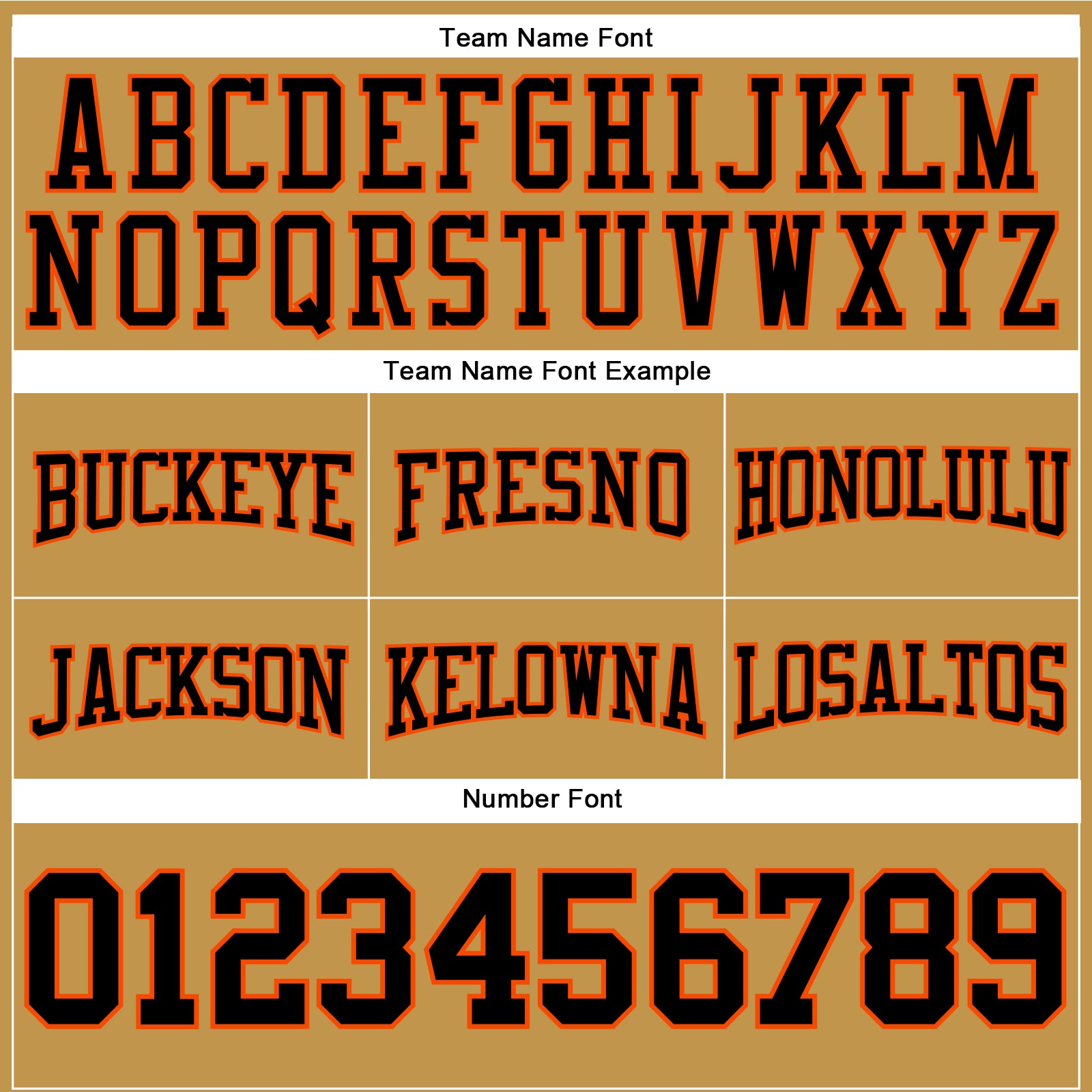 Custom Stitched Old Gold Black-Orange Football Pullover Sweatshirt Hoodie view 3