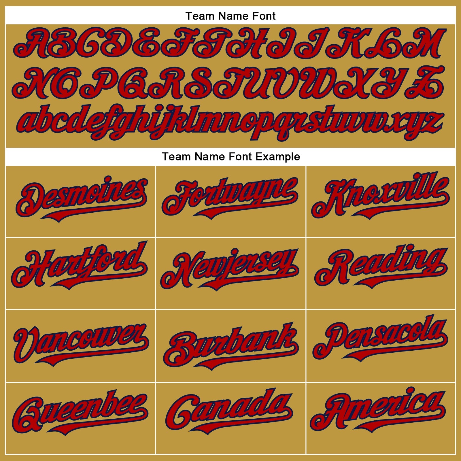 Custom Old Gold Red-Navy Authentic Baseball Jersey view 4