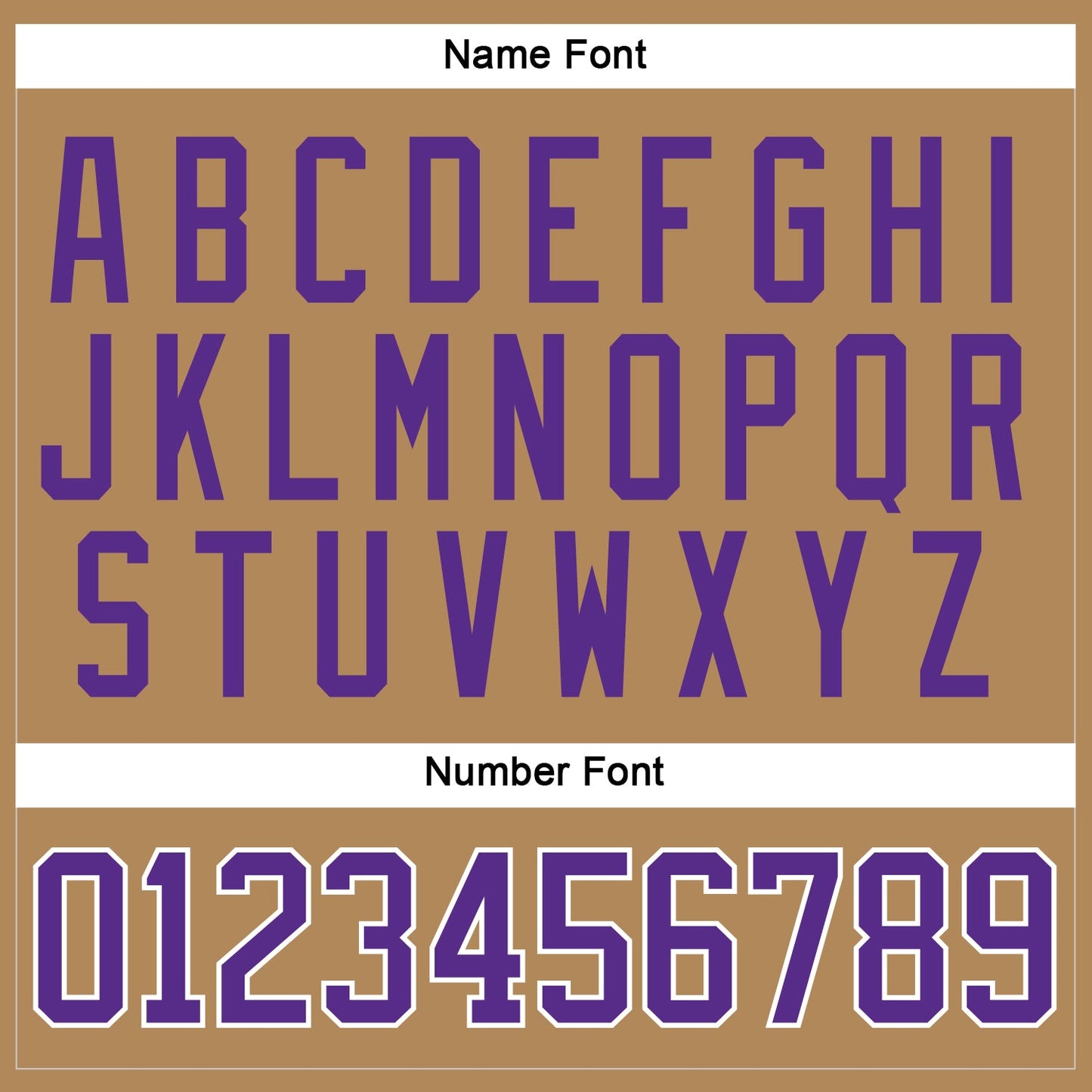 Custom Old Gold Purple-White Hockey Jersey view 5
