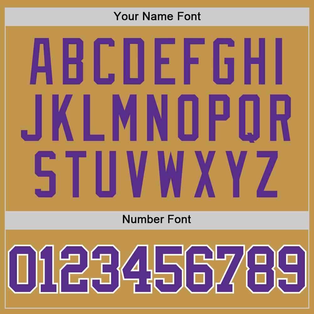Custom Old Gold Purple-White Authentic Basketball Jersey view 4