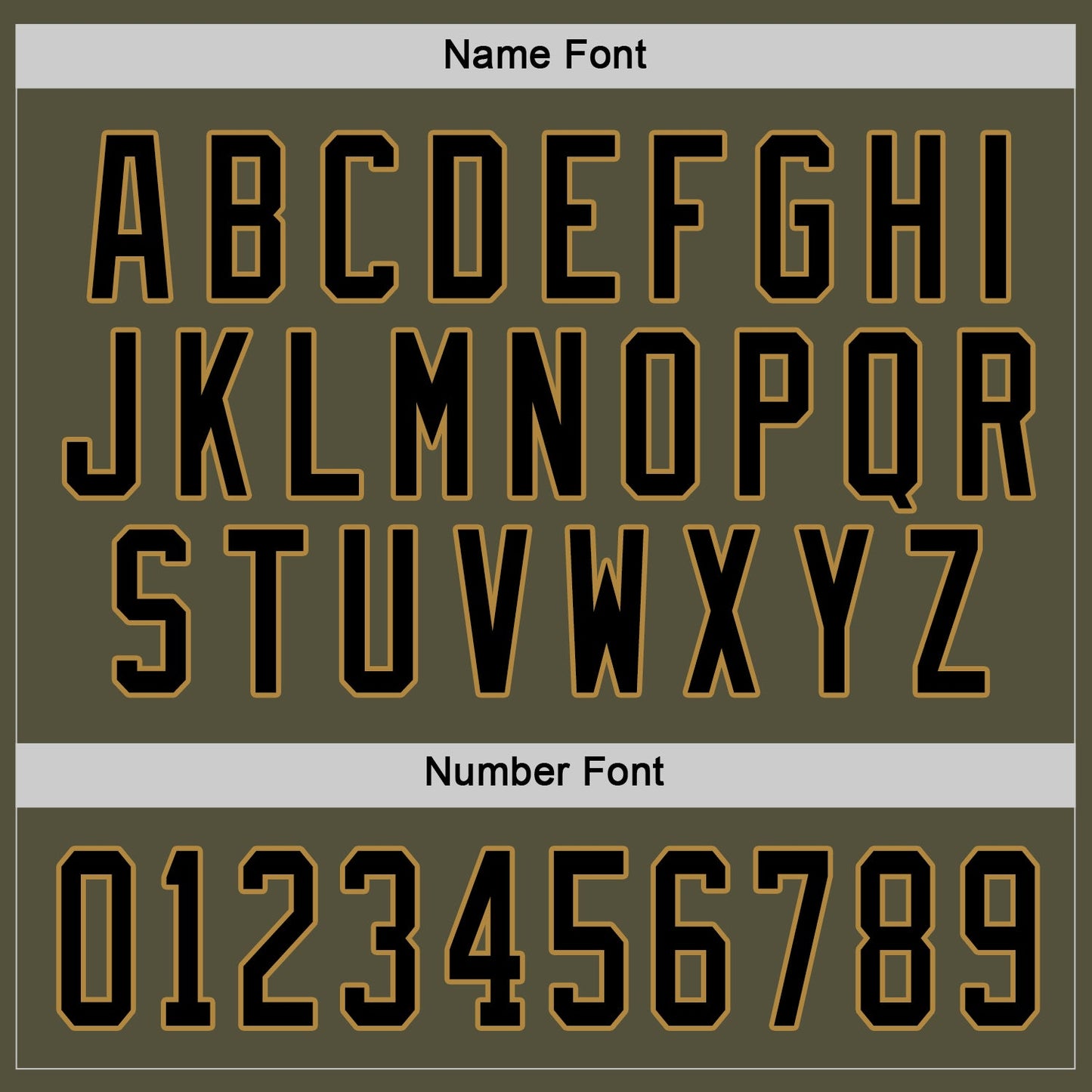 Custom Olive Black-Old Gold Salute To Service Hockey Jersey view 4