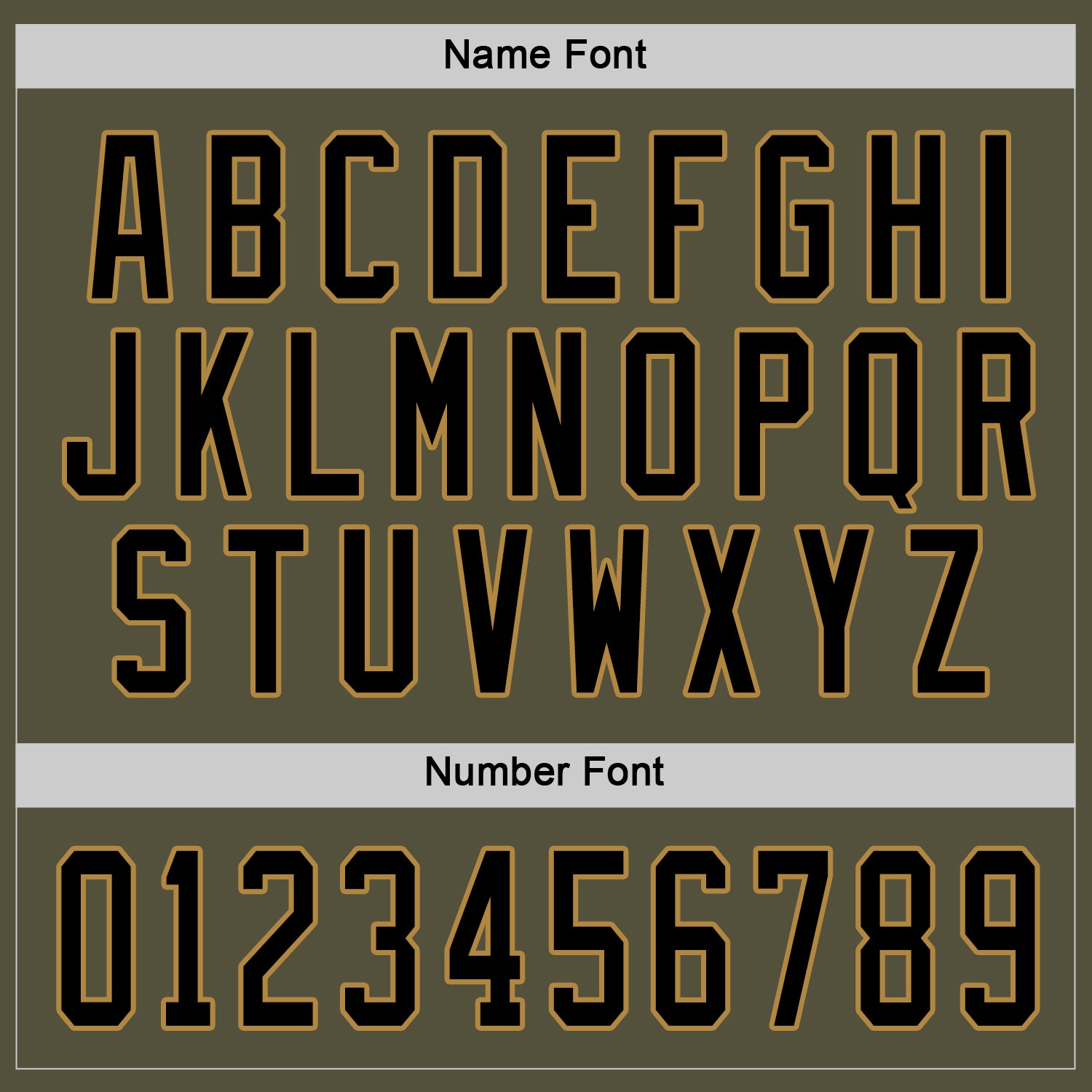 Custom Olive Black-Old Gold Salute To Service Hockey Jersey view 4