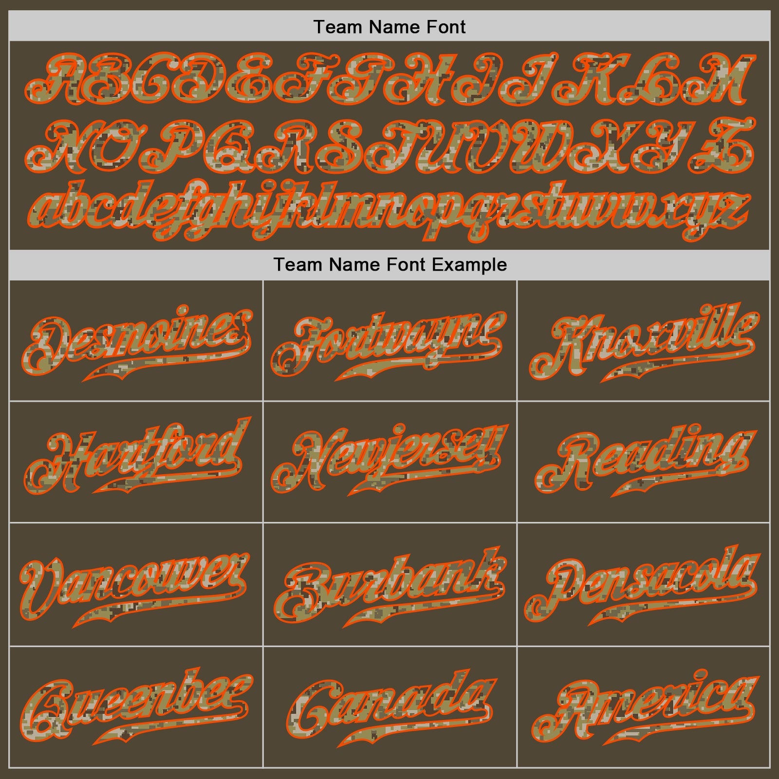 Custom Olive Camo-Orange Authentic Salute To Service Baseball Jersey view 5