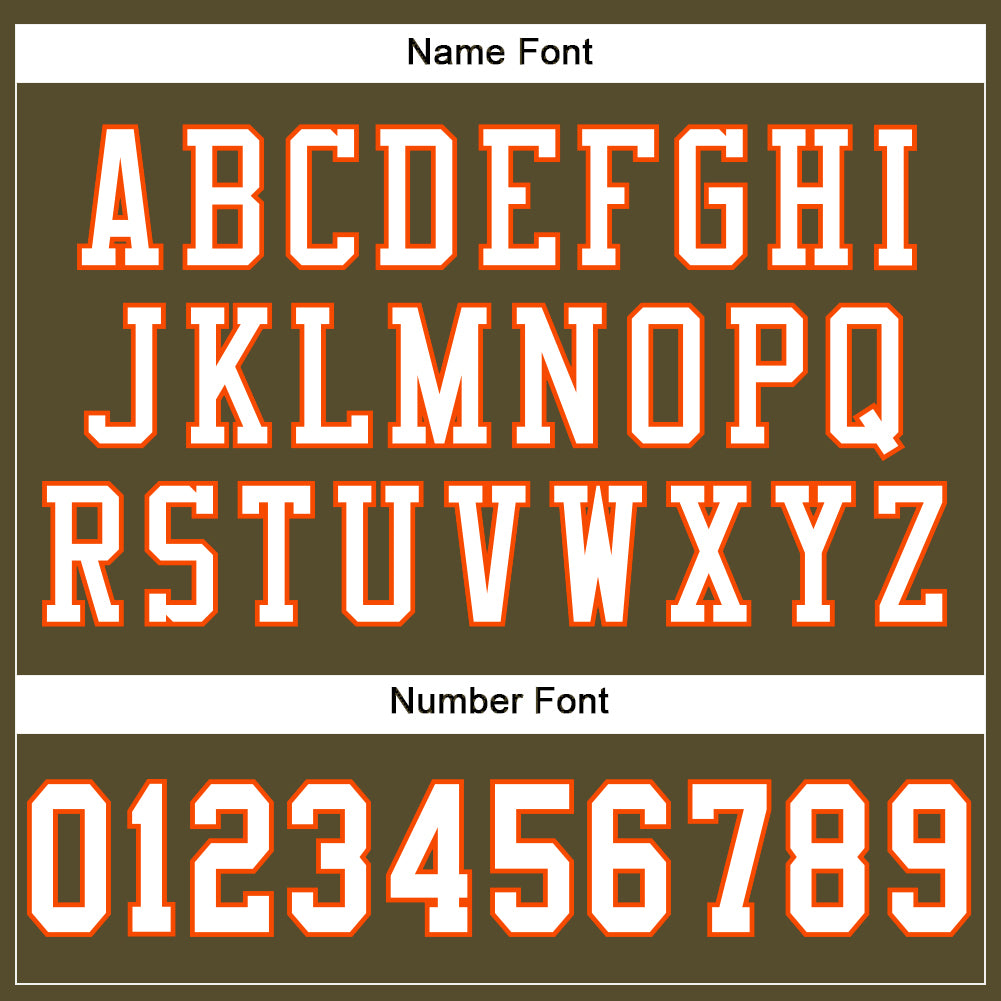 Custom Olive White-Orange Mesh Authentic Salute To Service Football Jersey view 4
