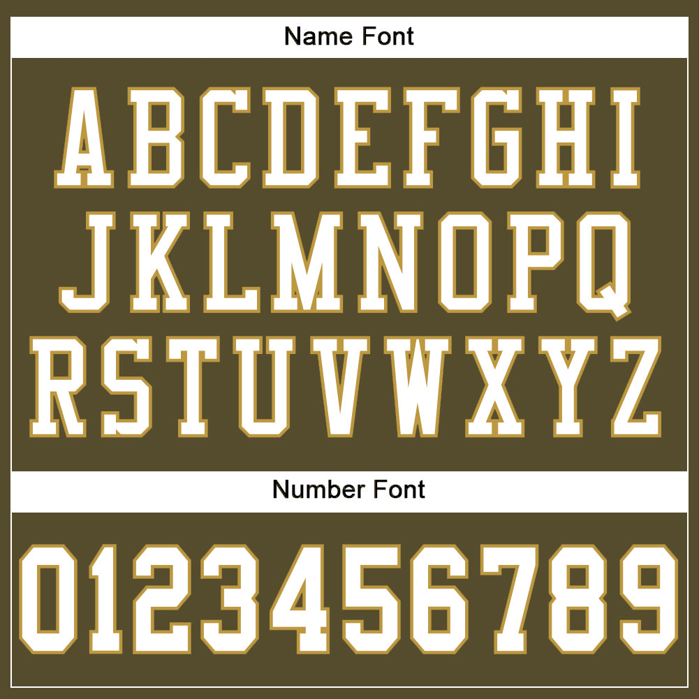 Custom Olive White-Old Gold Mesh Authentic Salute To Service Football Jersey view 4