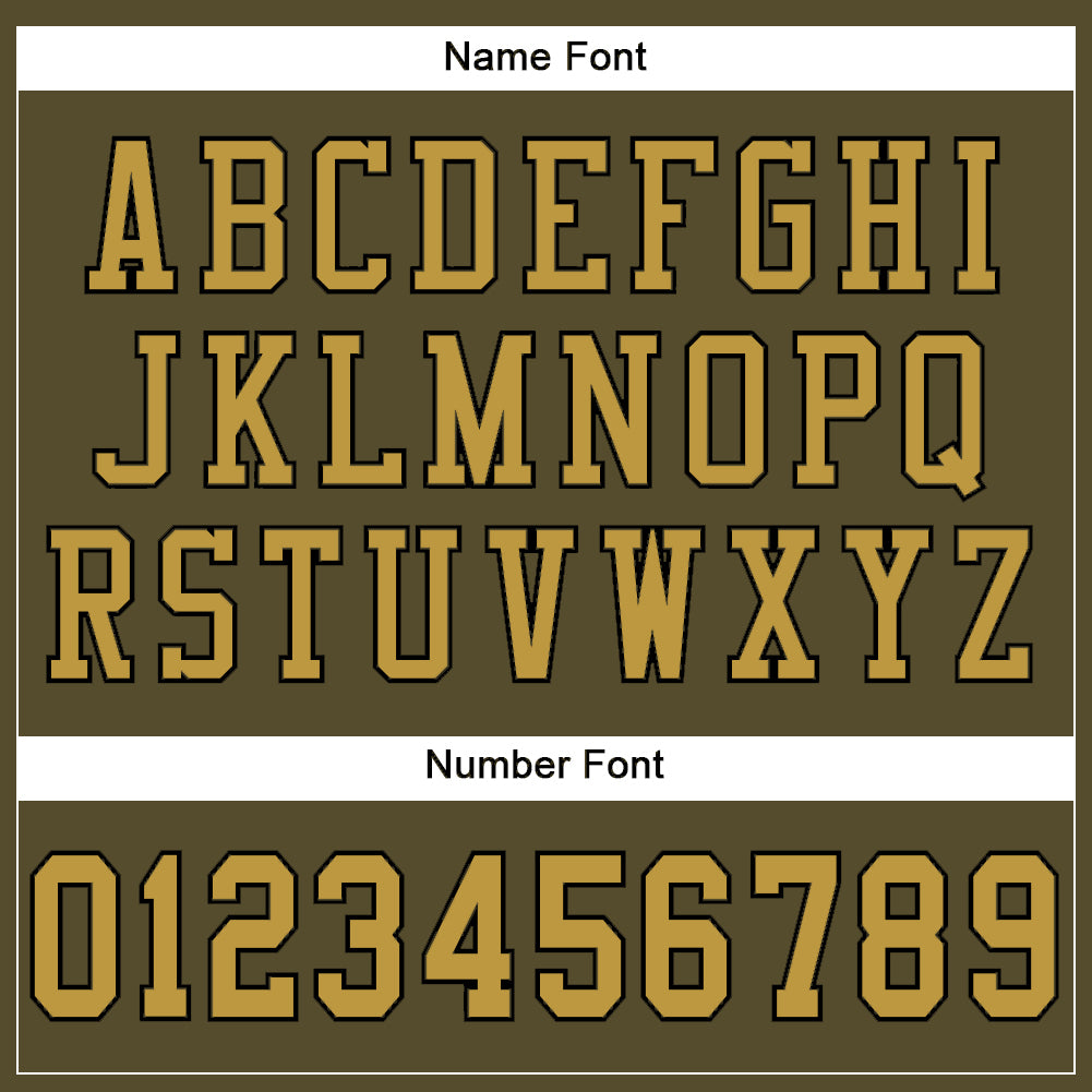 Custom Olive Old Gold-Black Mesh Authentic Salute To Service Football Jersey view 4