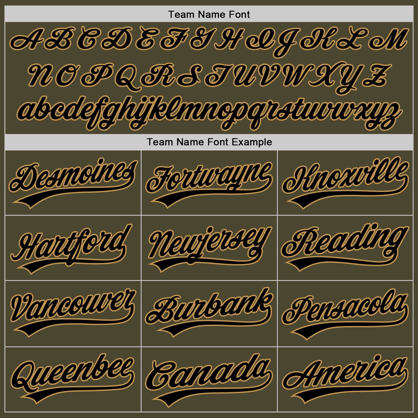 Custom Olive Black-Old Gold Authentic Throwback Salute To Service Baseball Jersey view 4