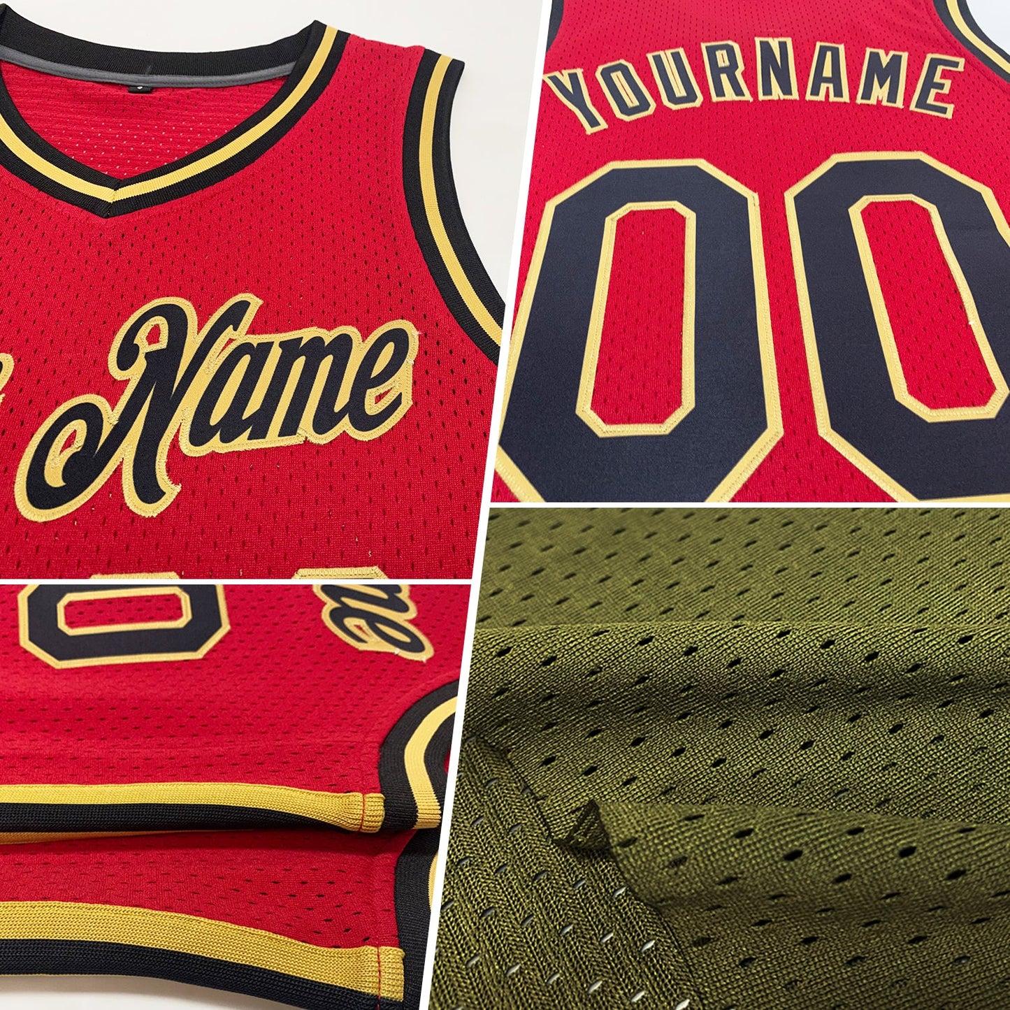 Custom Olive Orange-Black Authentic Throwback Salute To Service Basketball Jersey view 2
