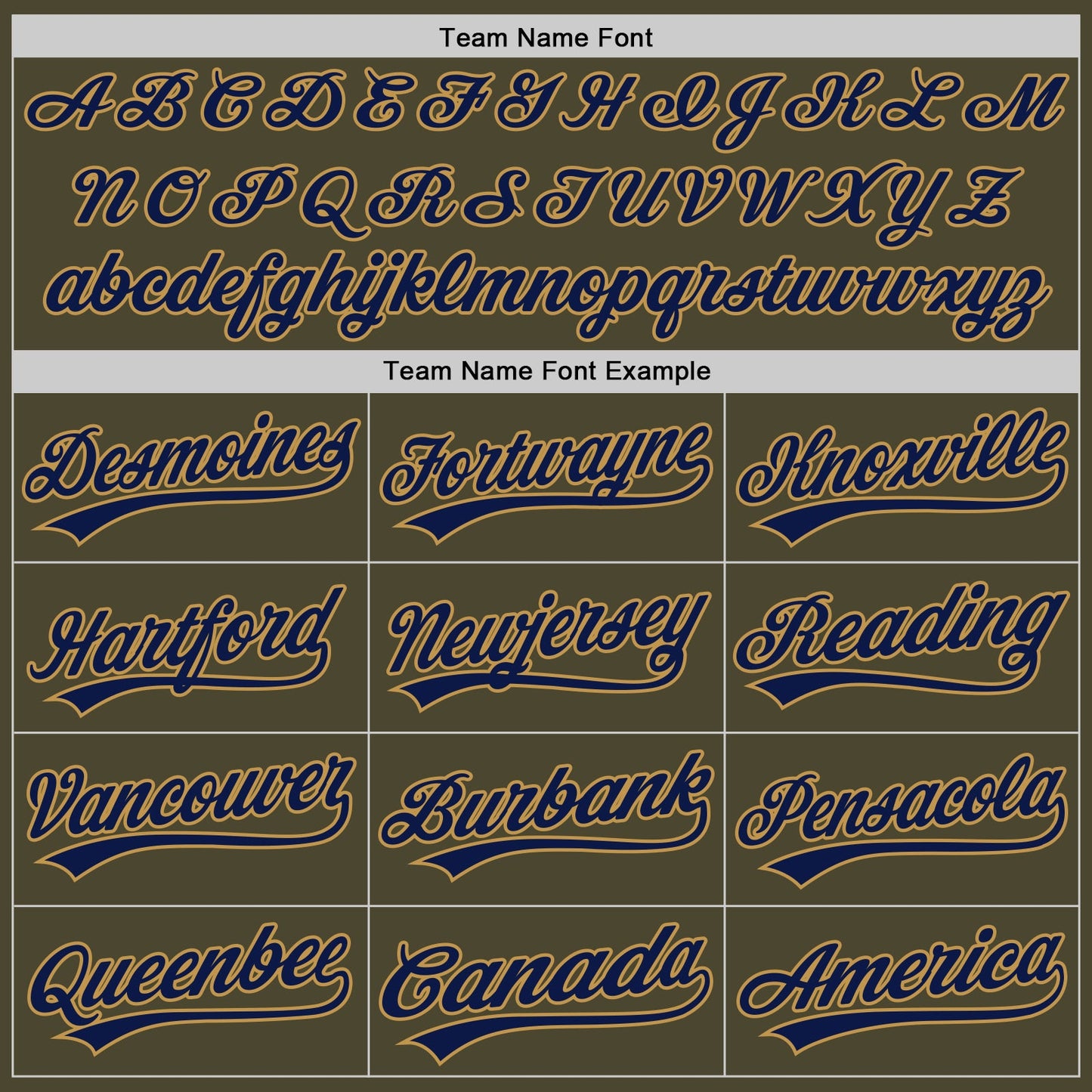 Custom Olive Navy-Old Gold Authentic Throwback Salute To Service Baseball Jersey view 4