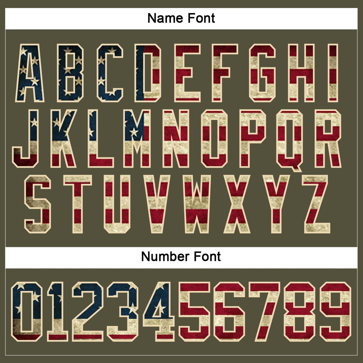 Custom Olive Vintage USA Flag Cream-Black Salute To Service Hockey Jersey view 5