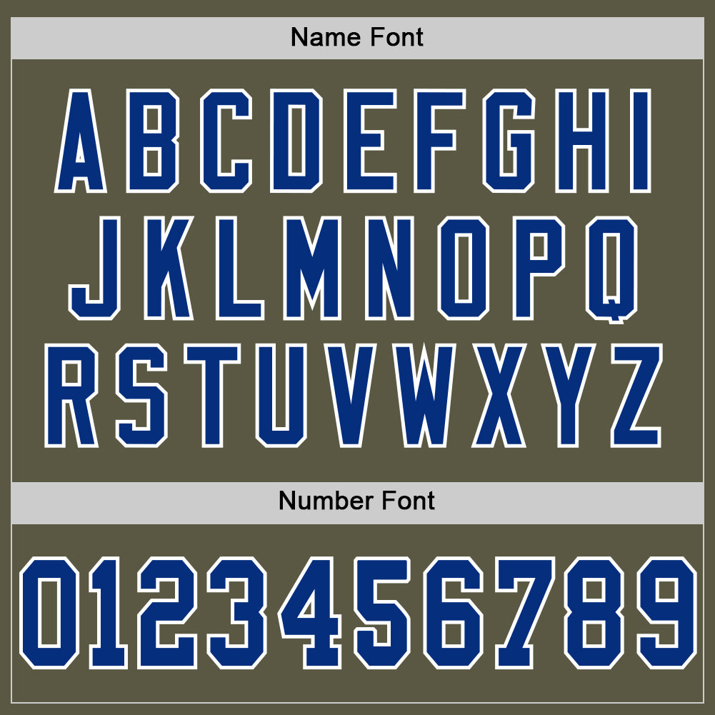 Custom Olive Royal-White Mesh Authentic Salute To Service Football Jersey view 4