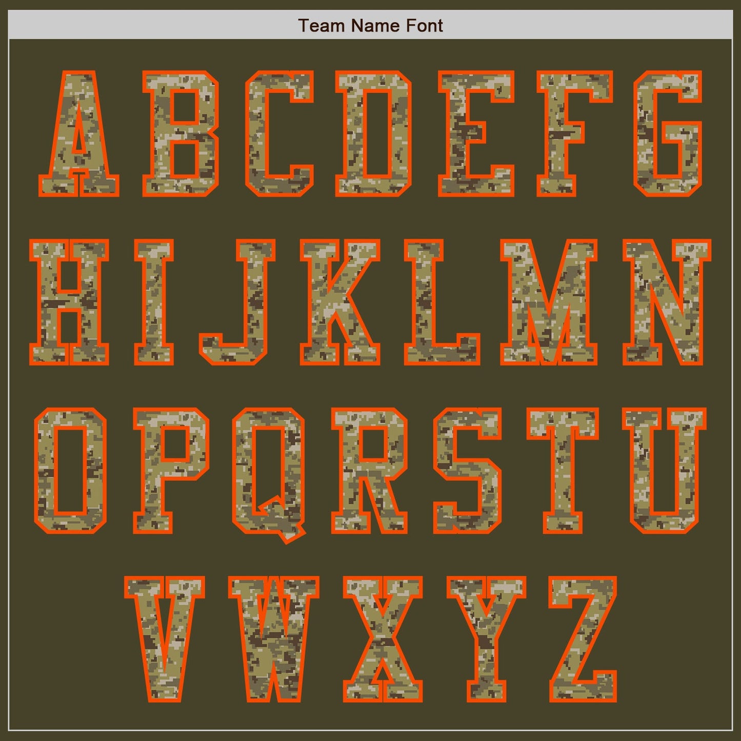 Custom Olive Camo-Orange Authentic Salute To Service Baseball Jersey view 3