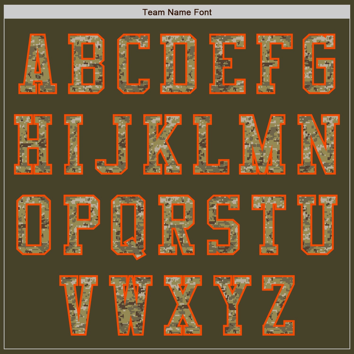 Custom Olive Camo-Orange Authentic Salute To Service Baseball Jersey view 7