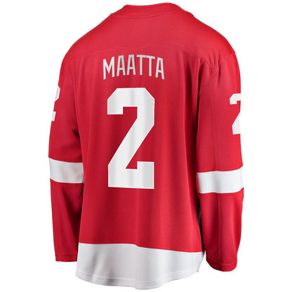 D.Red Wings #2 Olli Maatta Fanatics Branded Home Breakaway Player Jersey Red Stitched American Hockey Jerseys - Main View