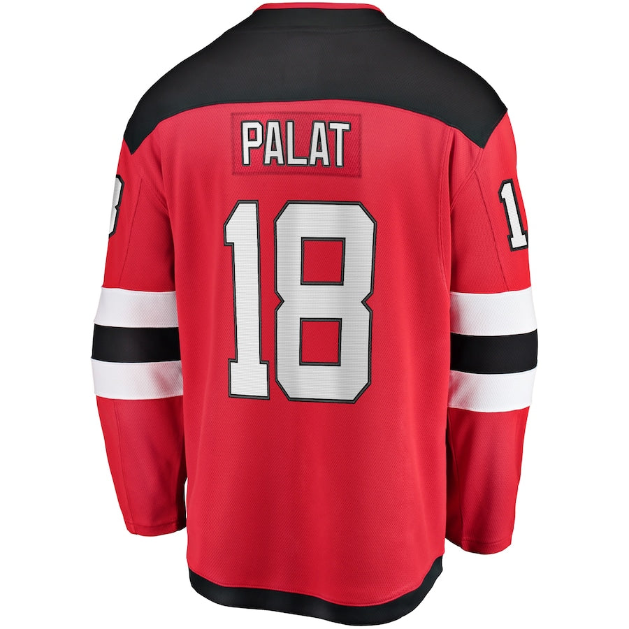 NJ.Devils #18 Ondrej Palat Fanatics Branded Home Breakaway Player Jersey Red Stitched American Hockey Jerseys - Main View