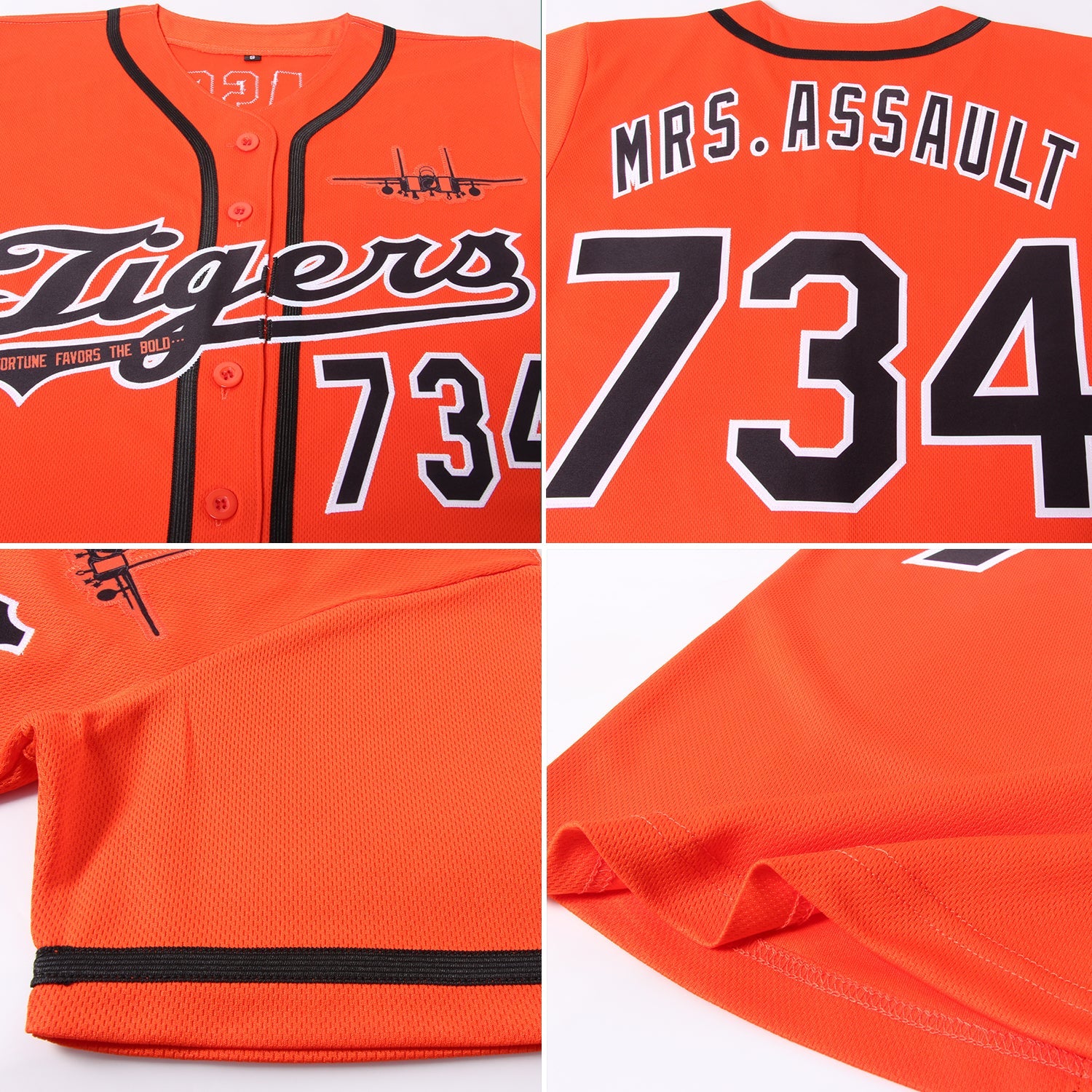 Custom Orange Navy-White Authentic Baseball Jersey view 6