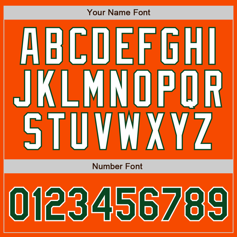 Custom Orange White Pinstripe Green-White Authentic Baseball Jersey view 4
