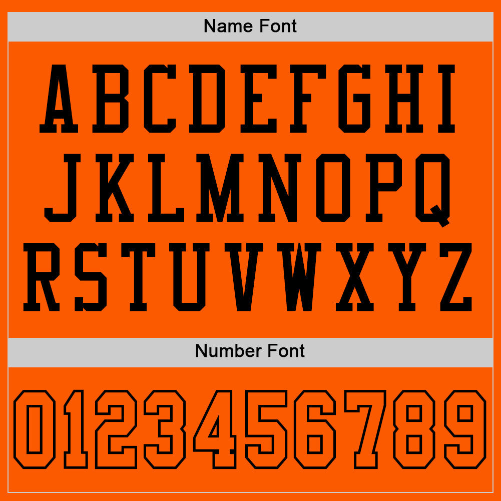 Custom Orange Orange-Black Mesh Authentic Throwback Football Jersey view 4