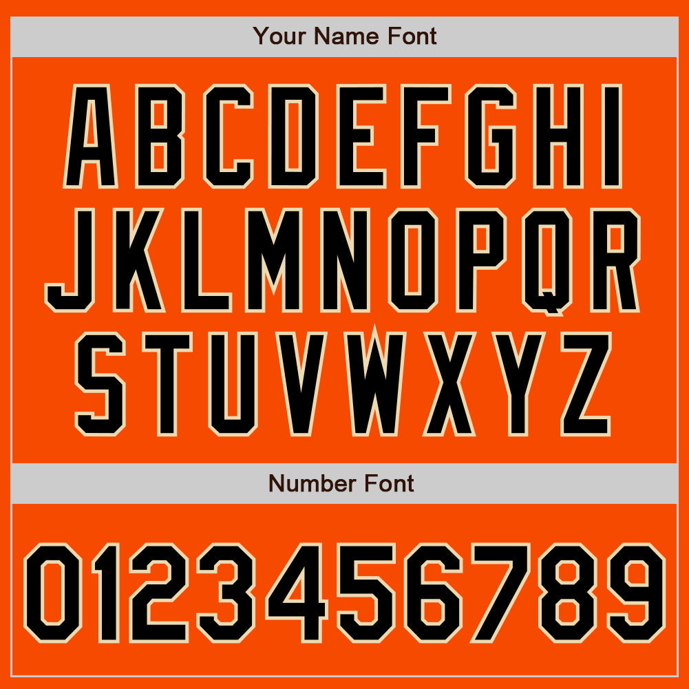Custom Orange Black-City Cream Authentic Baseball Jersey view 5