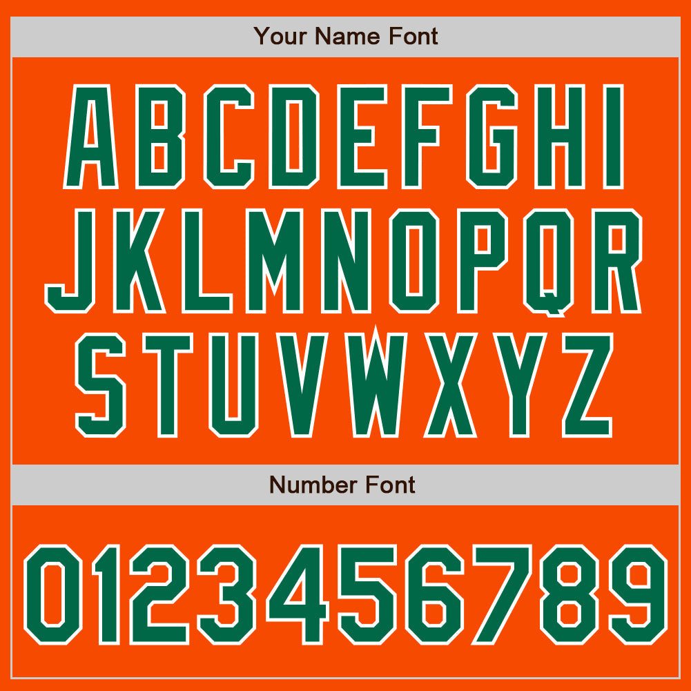 Custom Orange Kelly Green-White Authentic Baseball Jersey view 5