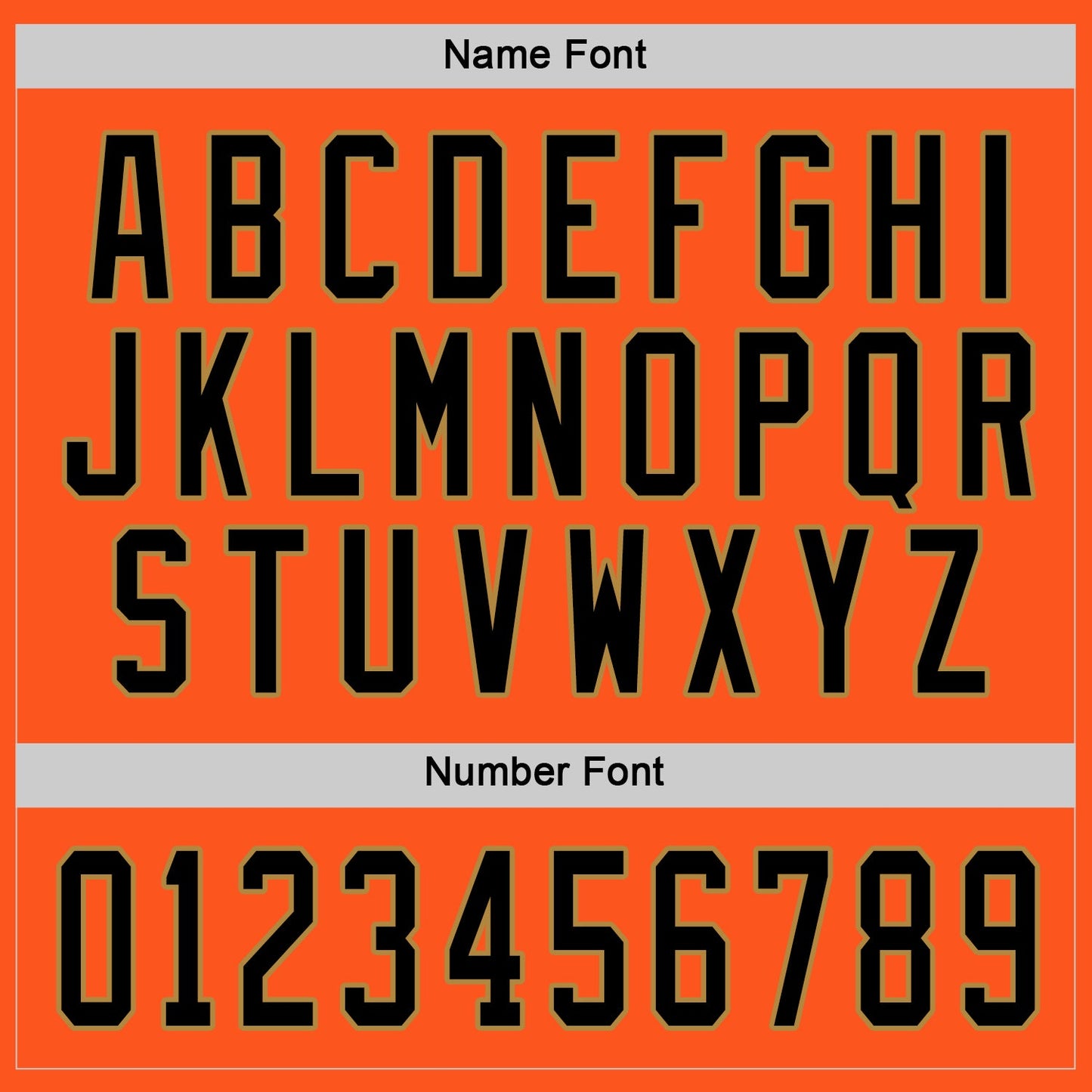 Custom Orange Black-Old Gold Hockey Jersey view 4